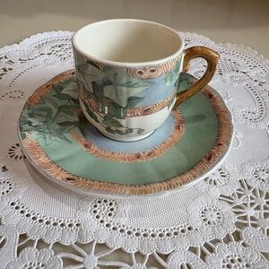 Fairncerie De Gien Floral Cup and Saucer Set ( La Lierre Collection)
